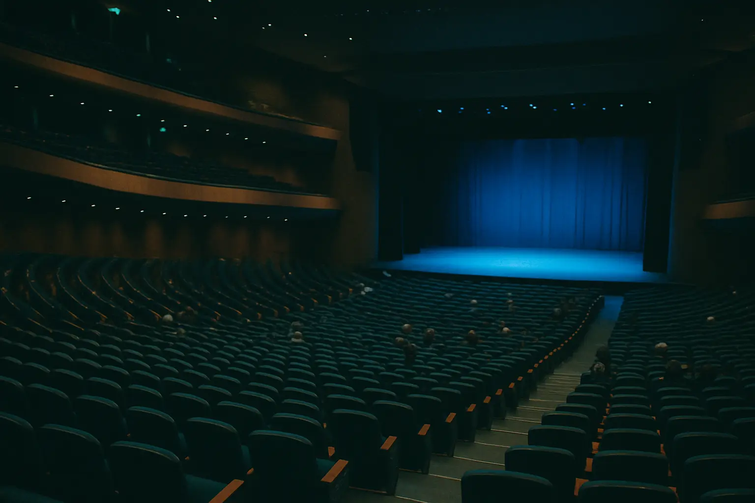 Mood photograph of a auditorium at night