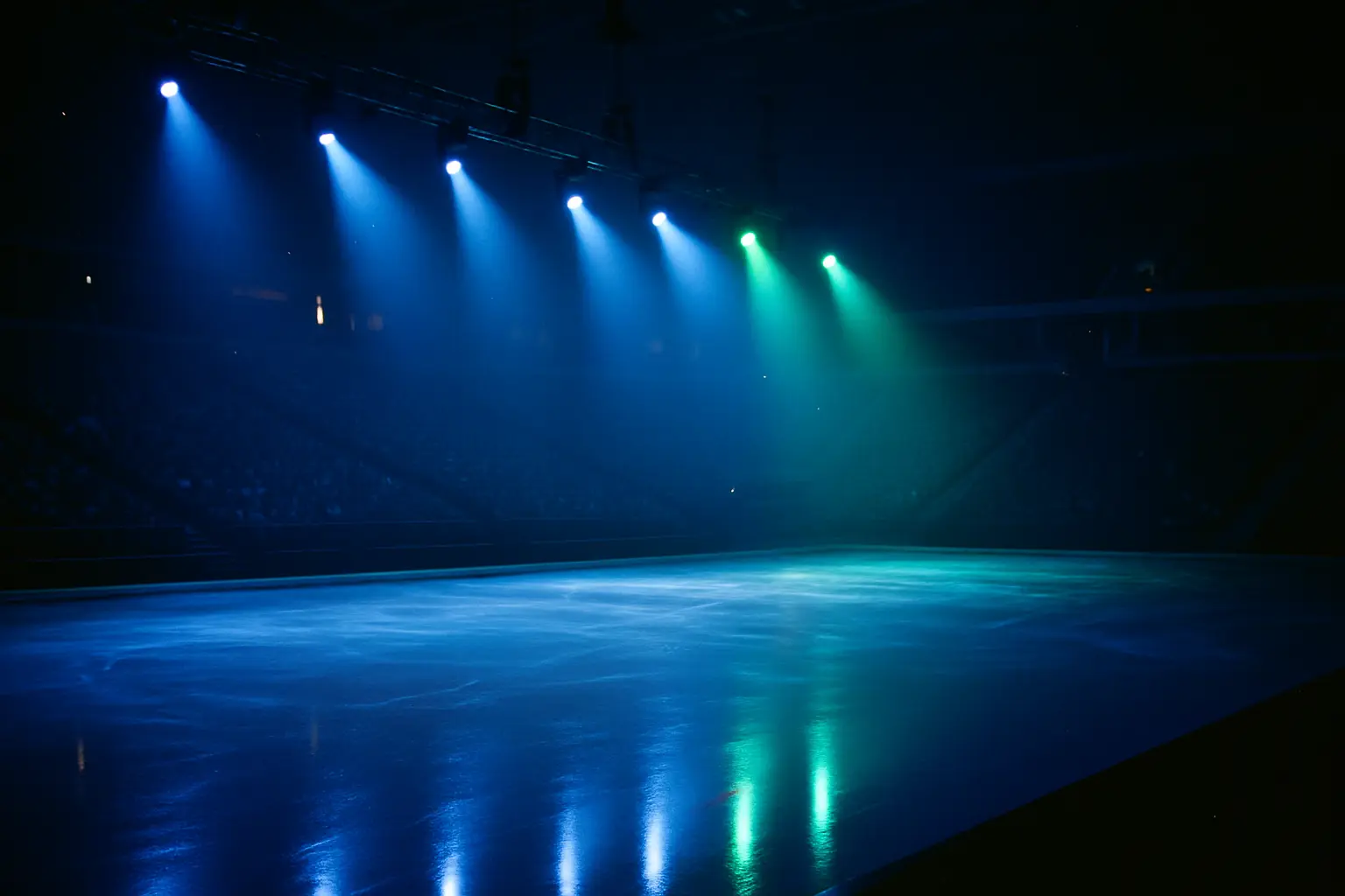 Mood photograph of a arena at night