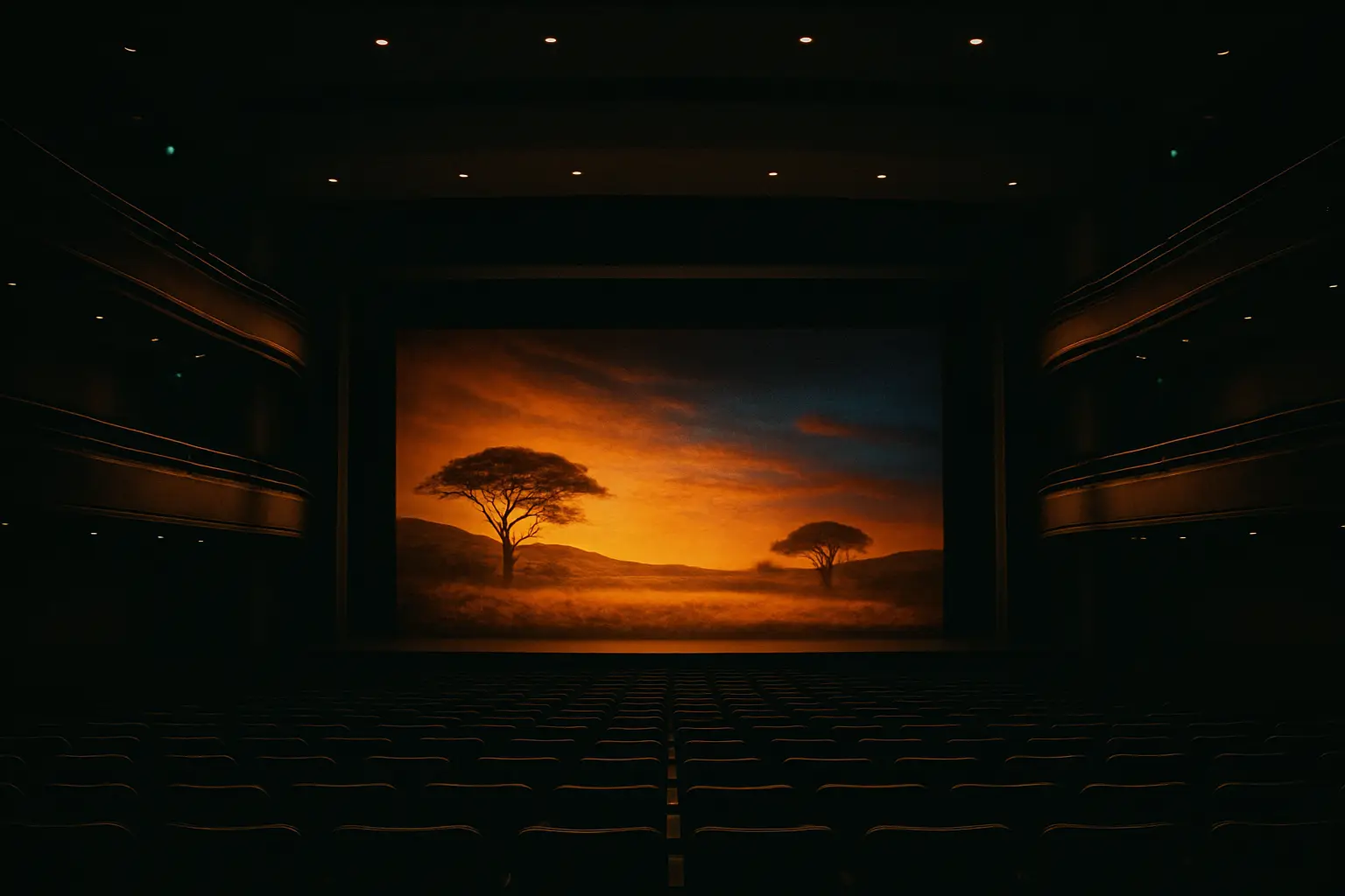 Mood photograph of a theater at night