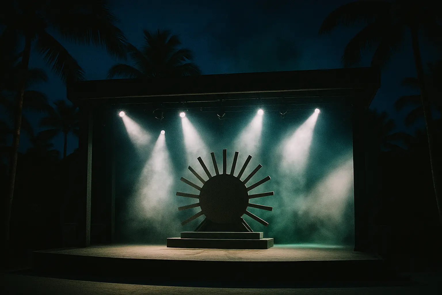 Mood photograph of a theater at night
